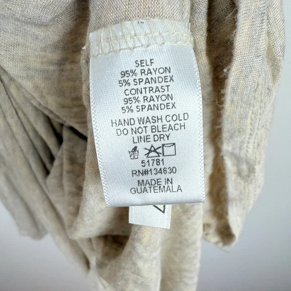 Anthropologie Saturday Sunday Tiered Neutral Colorblock Relaxed Knit Boho Dress - Picture 7 of 7